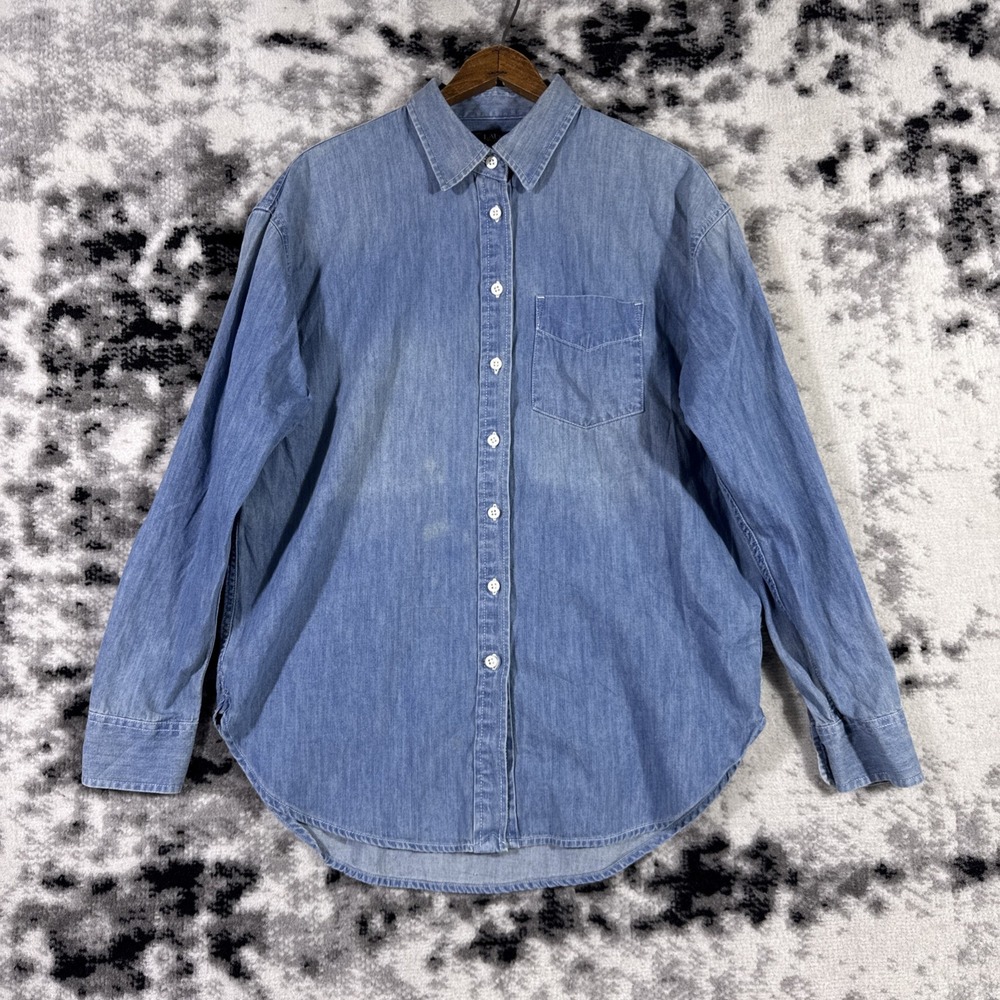 Lauren Ralph Lauren Shirt Womens Size Medium Denim‎ Cowgirl Black Label Western